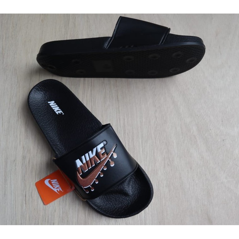 sandal nike_ pria casual formal santau hangout - sandal pria flat slide - sandal bennasi pria hanmad