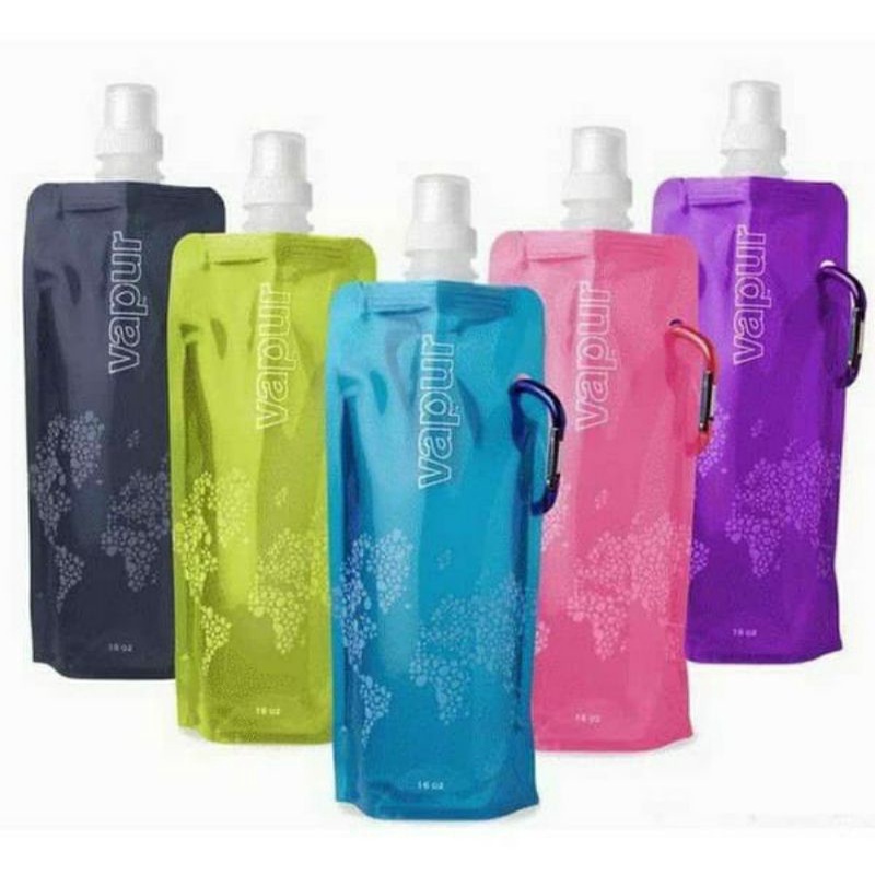 Vapur Polos Foldable Botol Air Minum Lipat Portable Souvenir Bottle