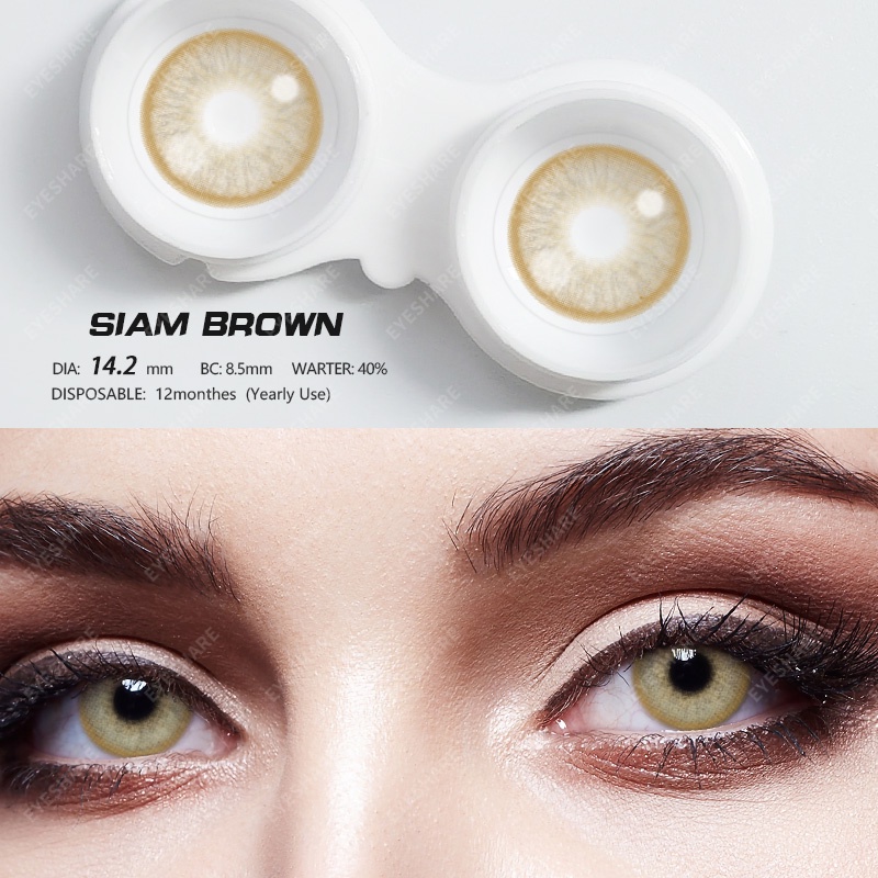 2022 NEW [COD] SIAM GRAY BROWN GREEN~ SOFTLENS 2PCS JAMILLA NORMAL &amp; MINUS(0.00) FREE LENSCASE / DIA 14.0MM / SOFLEN / SOFTLEN / LENSA WARNA Kadar Air 40% Big Eye Living Kontak Lensa