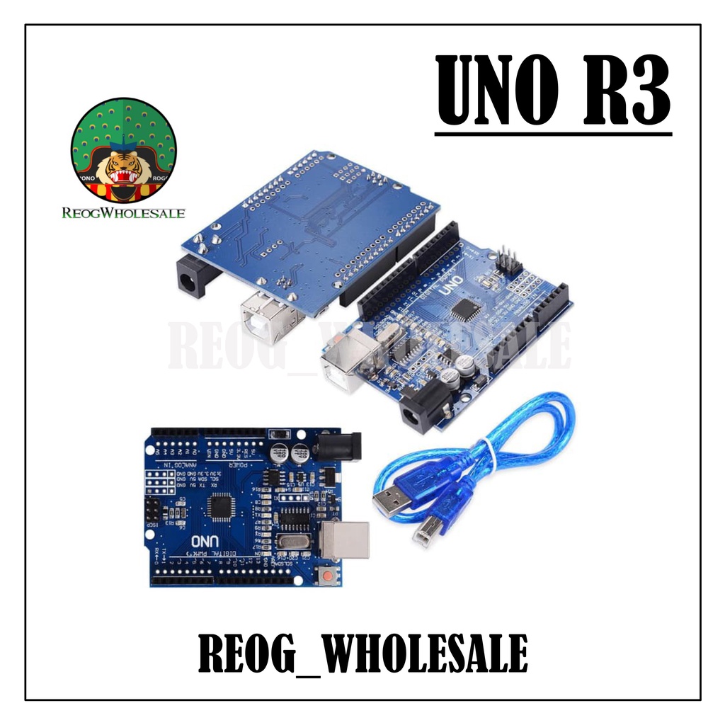 UNO R3 SMD CH340 ATMEGA328P COMPATIBLE BOARD + USB CABLE