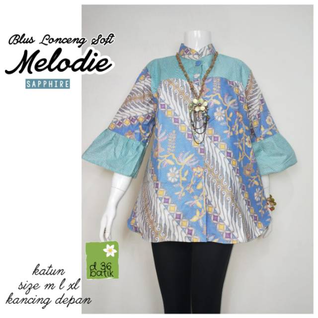 Blus lonceng soft melody batik kantor modern