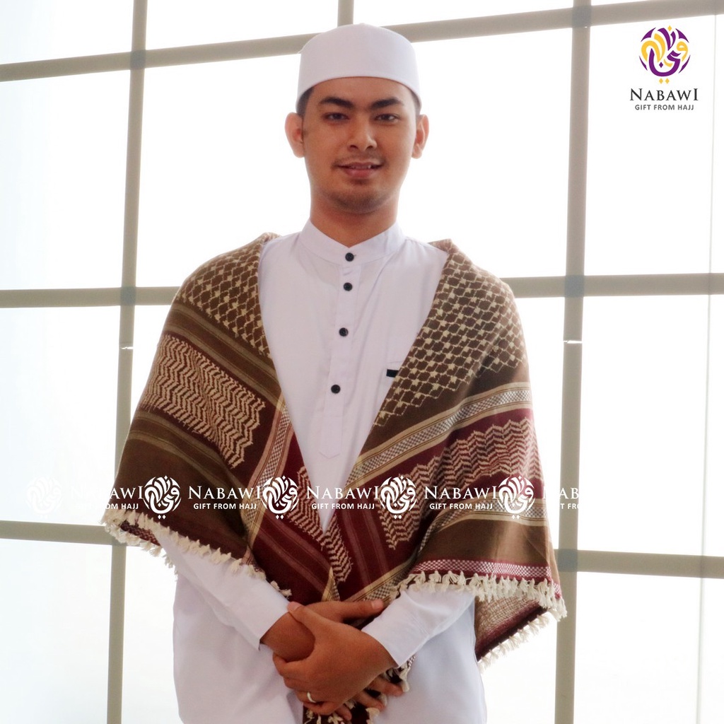 Sorban Arab Almas/Sorban Arab/Sorban Haji/Oleh-oleh Haji Umroh