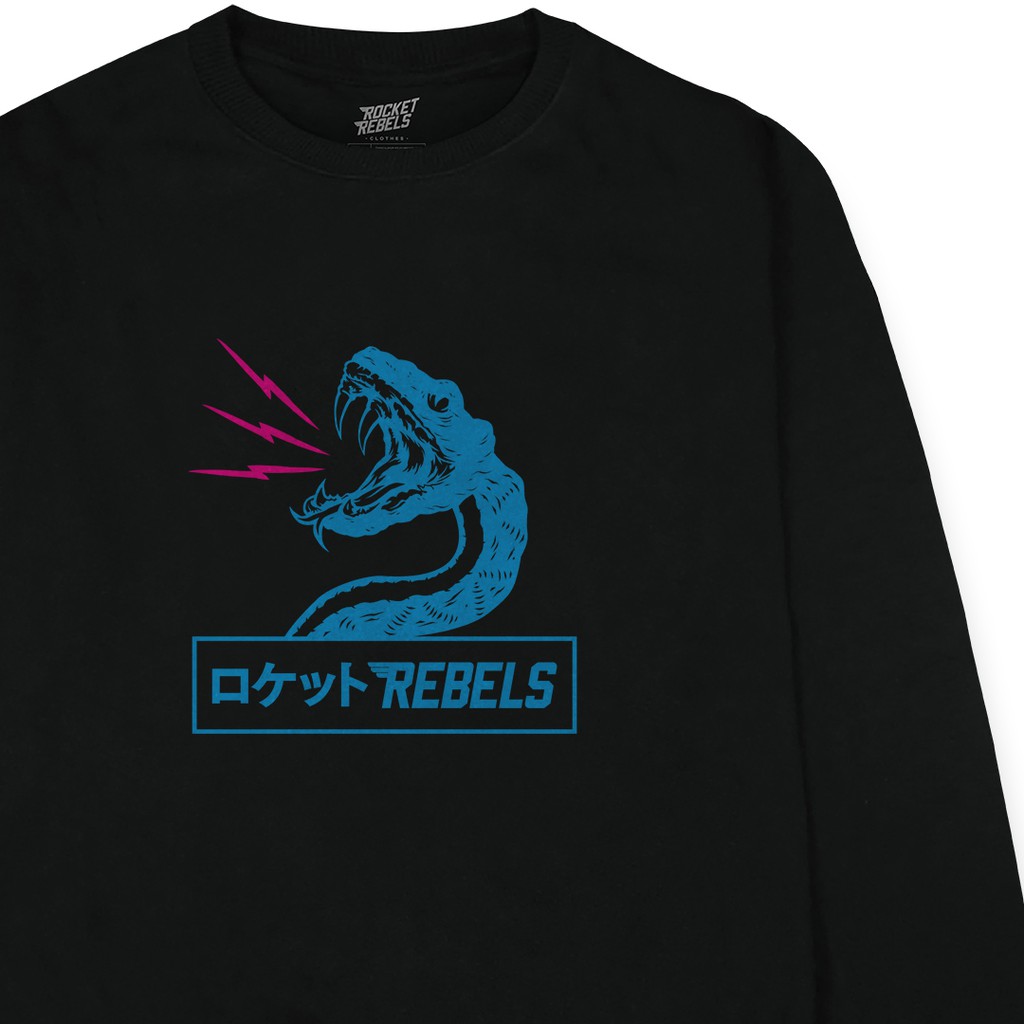 ROCKETREBELS Sweater Original Snake Head Cotton Fleece Premium