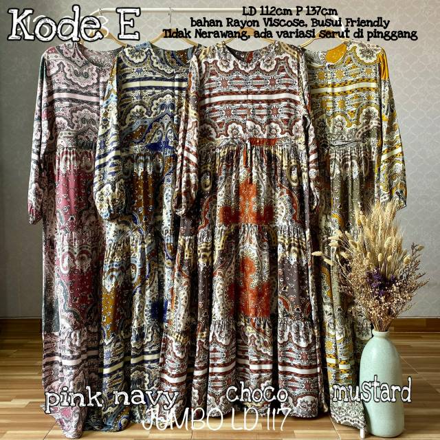Gamis Bangkok Rayon - Homey Dress - Gamis Bangkok Premium - gamis motif - gamis premium zahira
