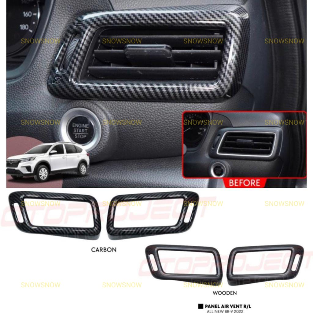 Panel Ac Kanan Kiri Air Vent R/L Honda Brv 2022 Wood Carbon