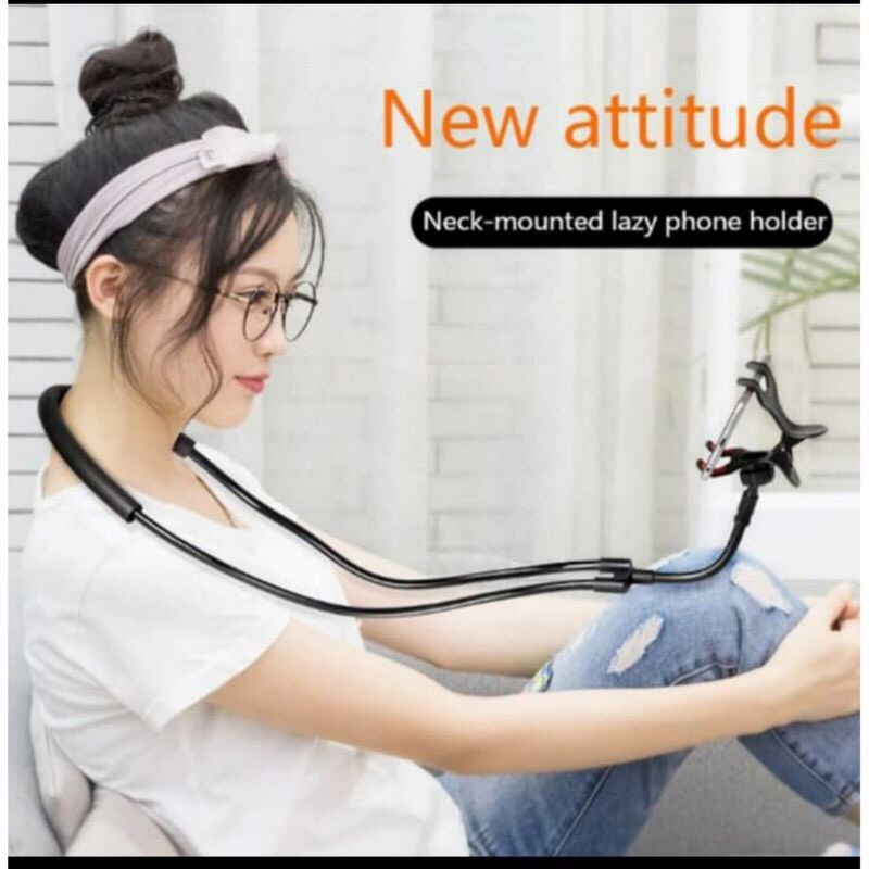 Lazy Neck Phone Holder/Lazy Neck Pod/Holder Leher/Lazy Hanging Neck Phone Stand Mount Neck