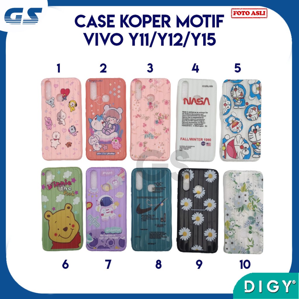 Case Casing Vivo Y20 Y30 Y50 Y91 Y95 Y93 Silikon Softcase Tpu Koper Luggage  Silikon Model Trunk Cas