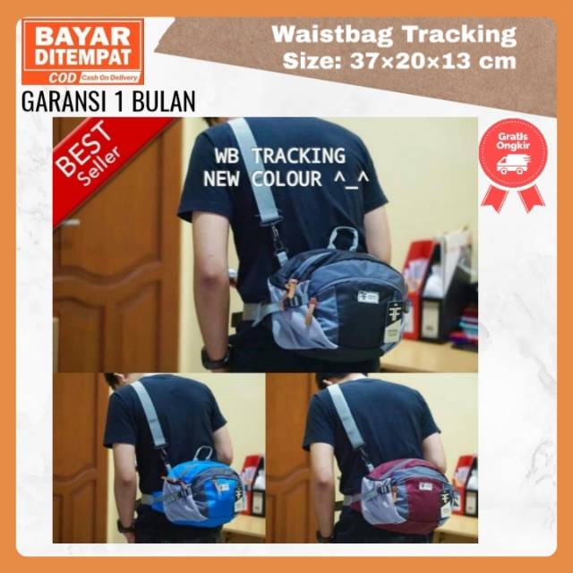 WAISTBAG PRIA WATERPROOF TAS SELEMPANG COWOK HIKING ARMY DISTRO KECIL OUTDOOR COACH KEREN TERBARU