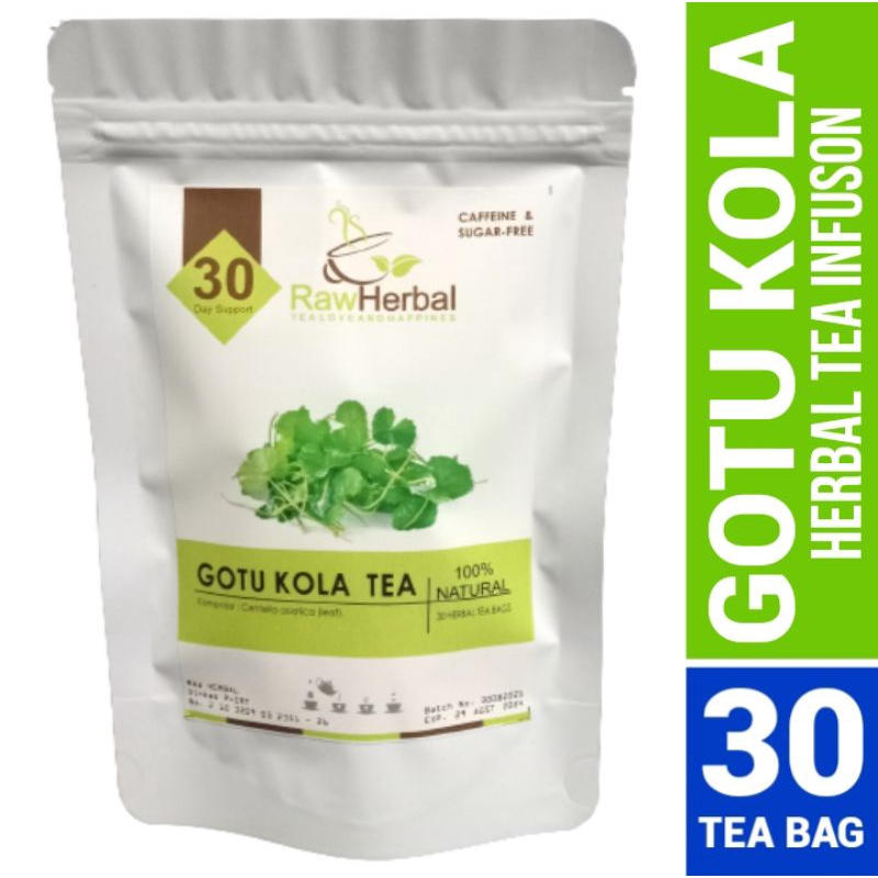 RAW TISANE Gotu Kola Tea : Teh Celup Daun Pegagan / Daun AntananIsi 30 Tea Bag