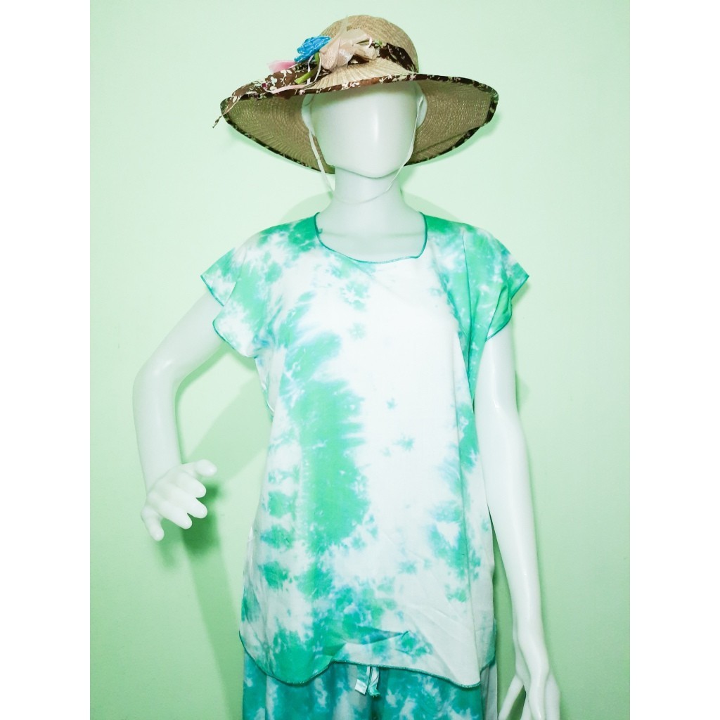 BAJU TIE DYE BALI | BAJU WANITA-TOSCA-PUTIH