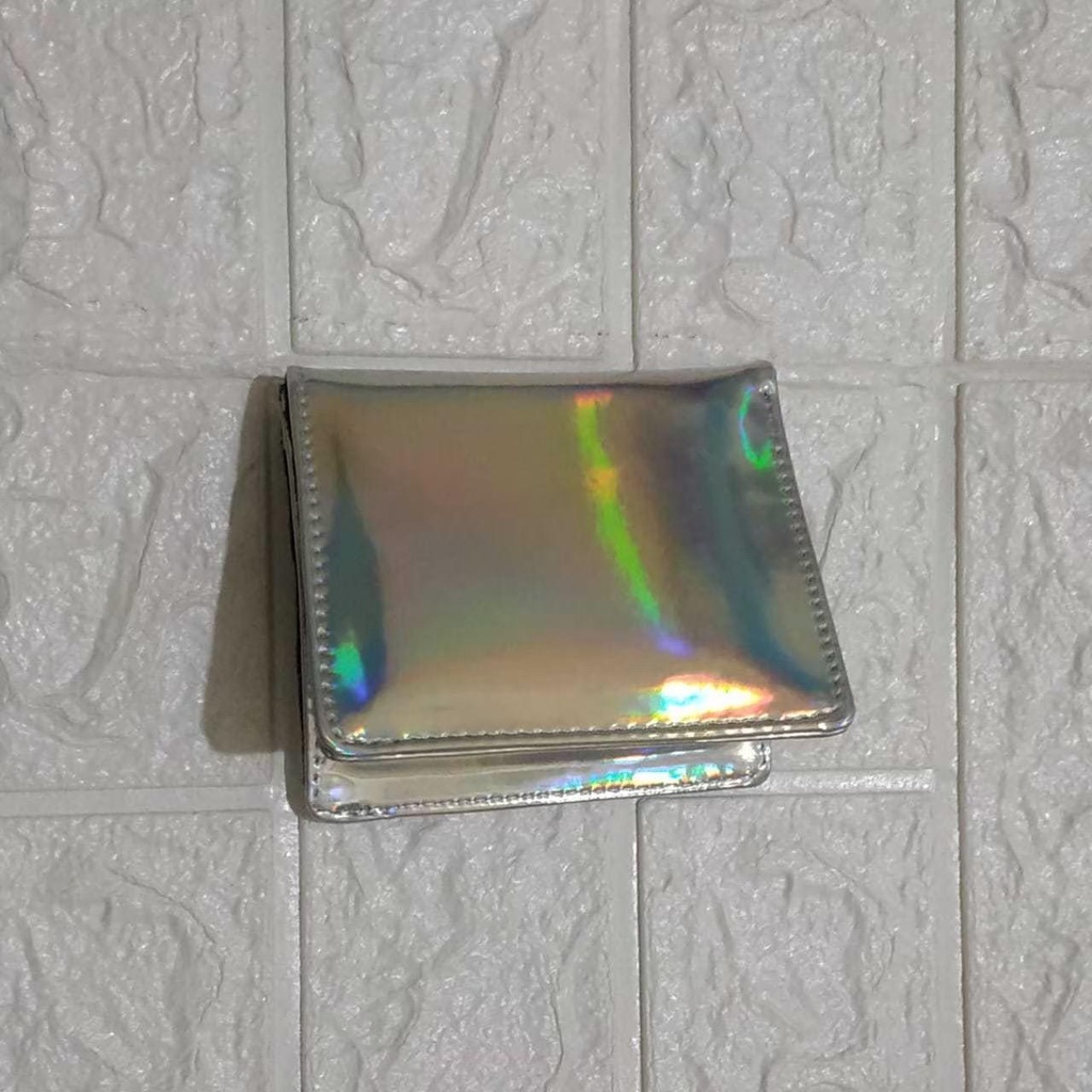 CIDOT_ID HOLOGRAM LASER - Dompet lipat Premium wanita terbaru hologram dompet kartu holo metalik dompet card holder murah