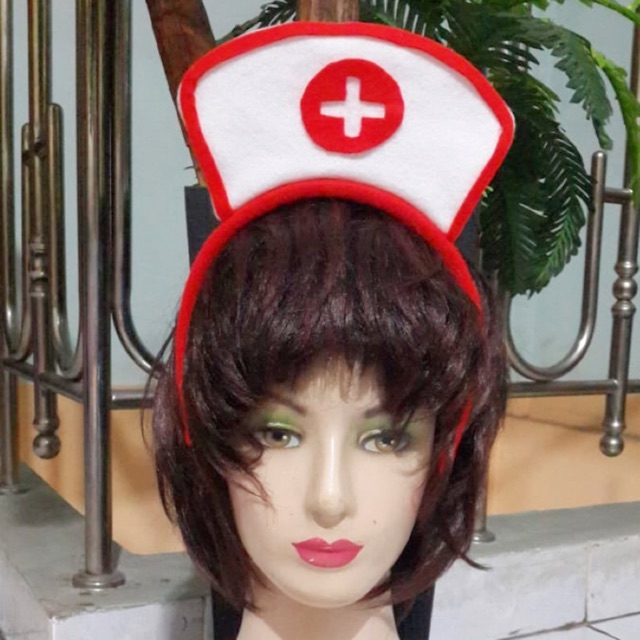 Bando Karakter Suster Cosplay Nurse Kostum Suster Halloween Bando suster Bandana Kostum Halloween