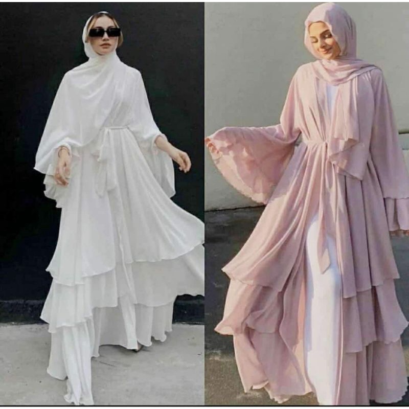 Gamis Syar'i Dubai Jalabia Sifon Premium 3 Layer