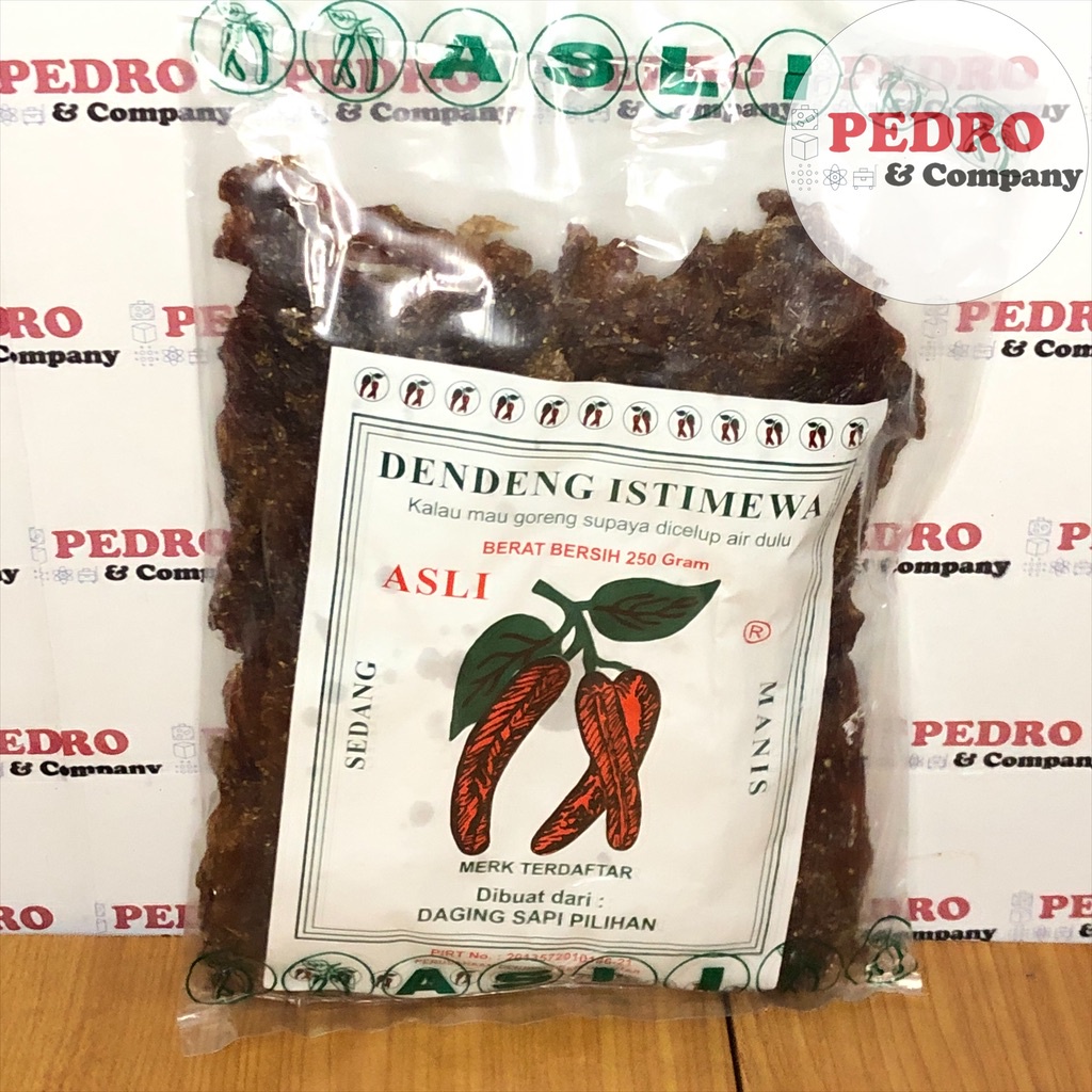 

Dendeng sapi istimewa cap cabe sedang manis 250 gram - beef jerkey