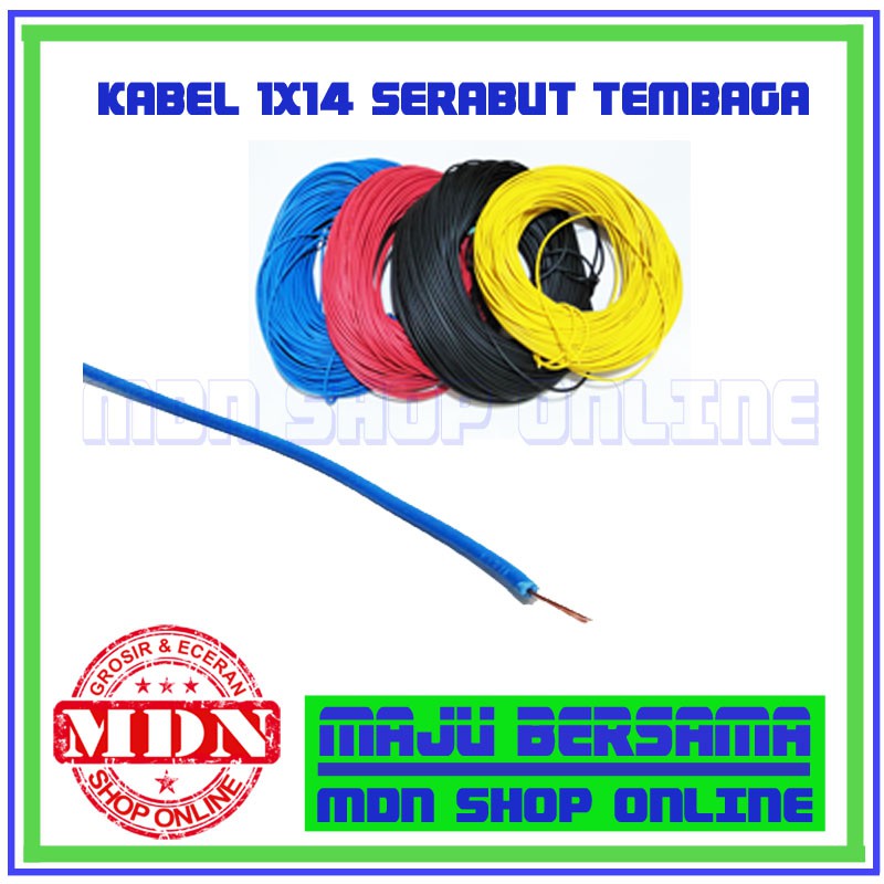 Kabel 1X14 Serabut Tembaga 1 rol 80 meter