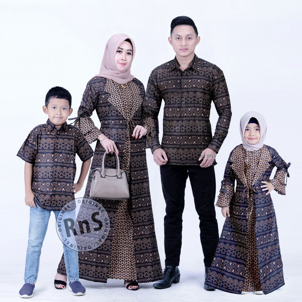 Batik couple keluarga modern terbaru set couple batik keluarga gamis jumbo