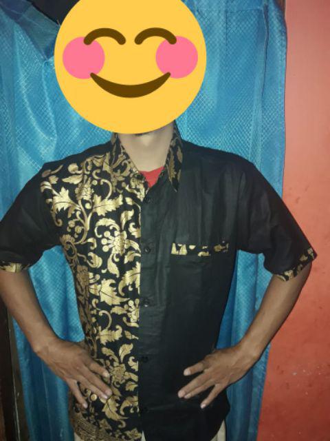 Kemeja Batik Pria Lengan Panjang Size M L Xl Xxl Bswart Batik Hrb026 Kenongo Hem Panjang Padi