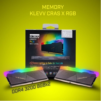 Memory RAM KLEVV DDR4 CRASS X RGB 16GB (2X8GB) 3200MHz PC25600