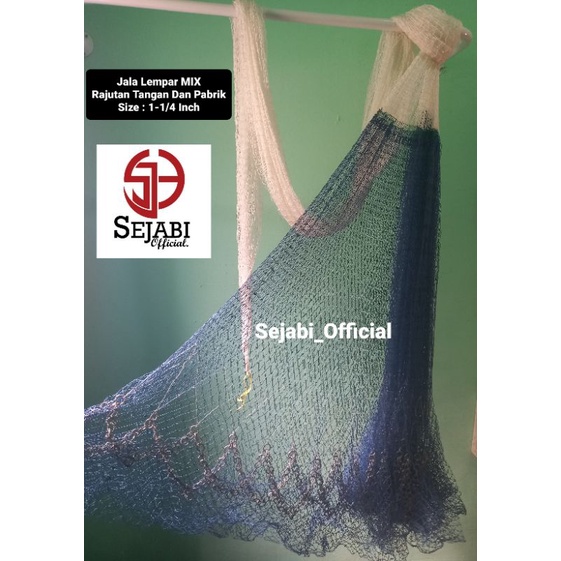 (Sejabi) Termurah Jala Lempar Ikan MIX (Rajutan Tangan & Pabrik) Lubang 1,1/4 Inch Tinggi ±4 Meter B