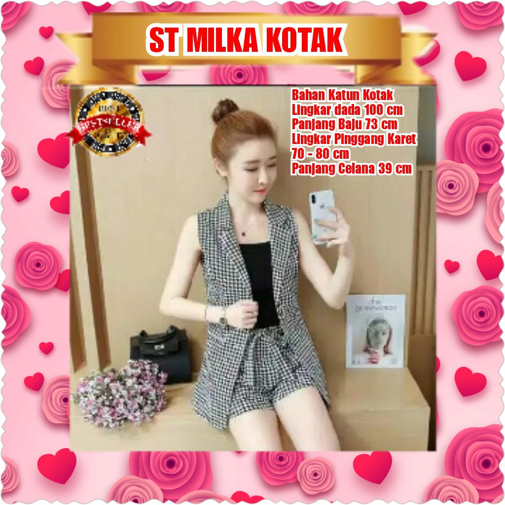 ST MILKA KOTAK / SETELAN WANITA TERMURAH