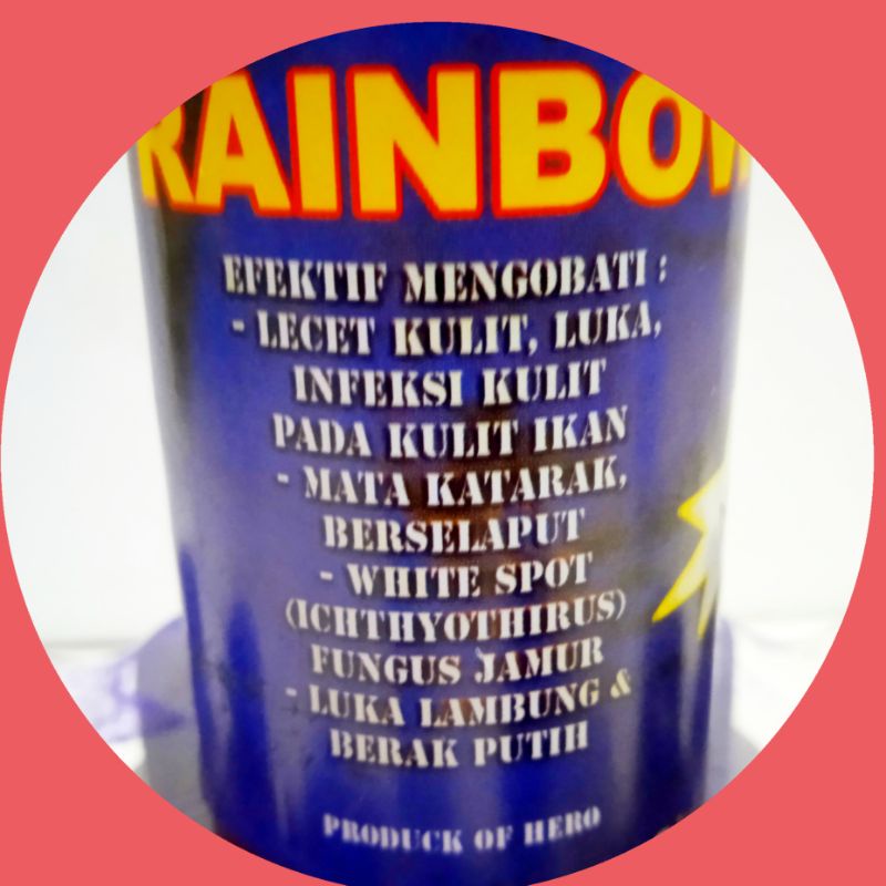 RAINBOW Obat kuning Acrivlafine cair/Mengatasi Penyakit Jamur kulit ikan