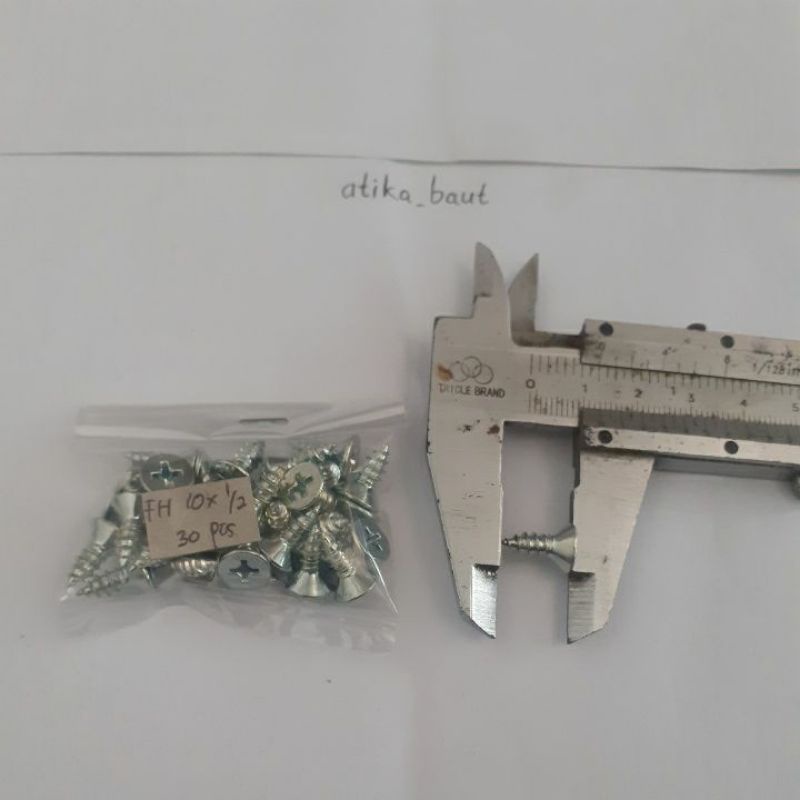 Sekrup FH 10x1/2" (30 pcs)