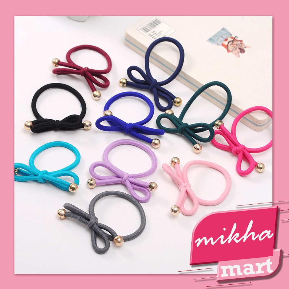 Ikat Rambut Karet Tebal Elastis PITA WARNA / Kunciran PITA Korea - MKM