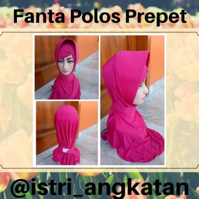 Jilbab Fanta Polos Prepet