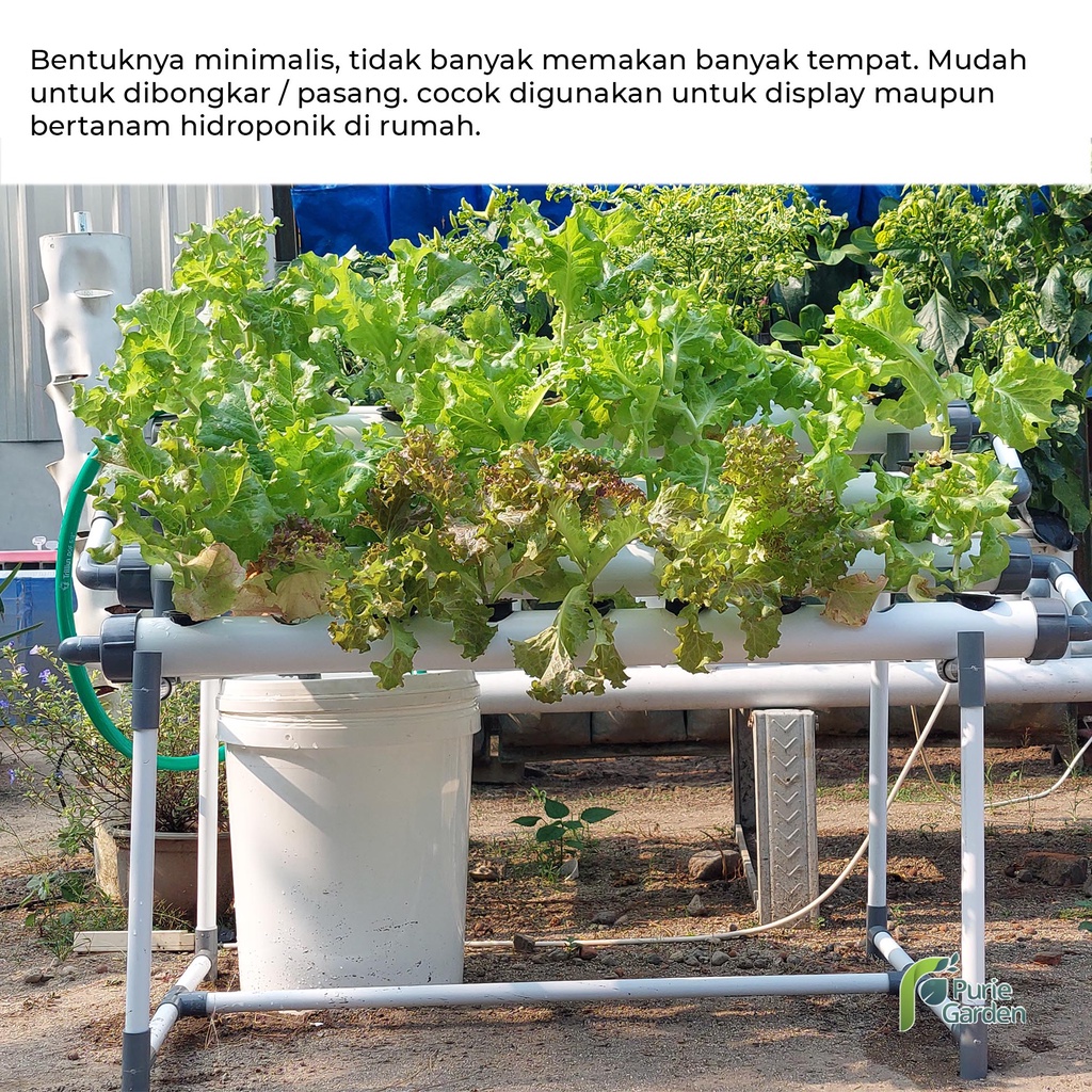 Paket Instalasi Modul Hidroponik DFT 36 Lubang Purie Garden PG SBY