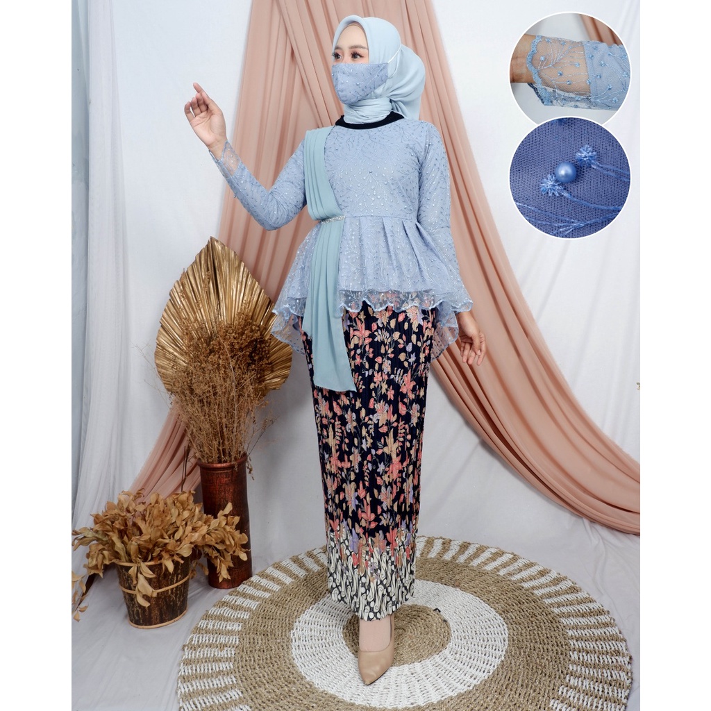 JAN&gt; KEBAYA BLOUSE SELENDANG TERLARIS - BLOUSE KEBAYA KEKINIAN - KEBAYA WISUDA MODERN KEKINIAN