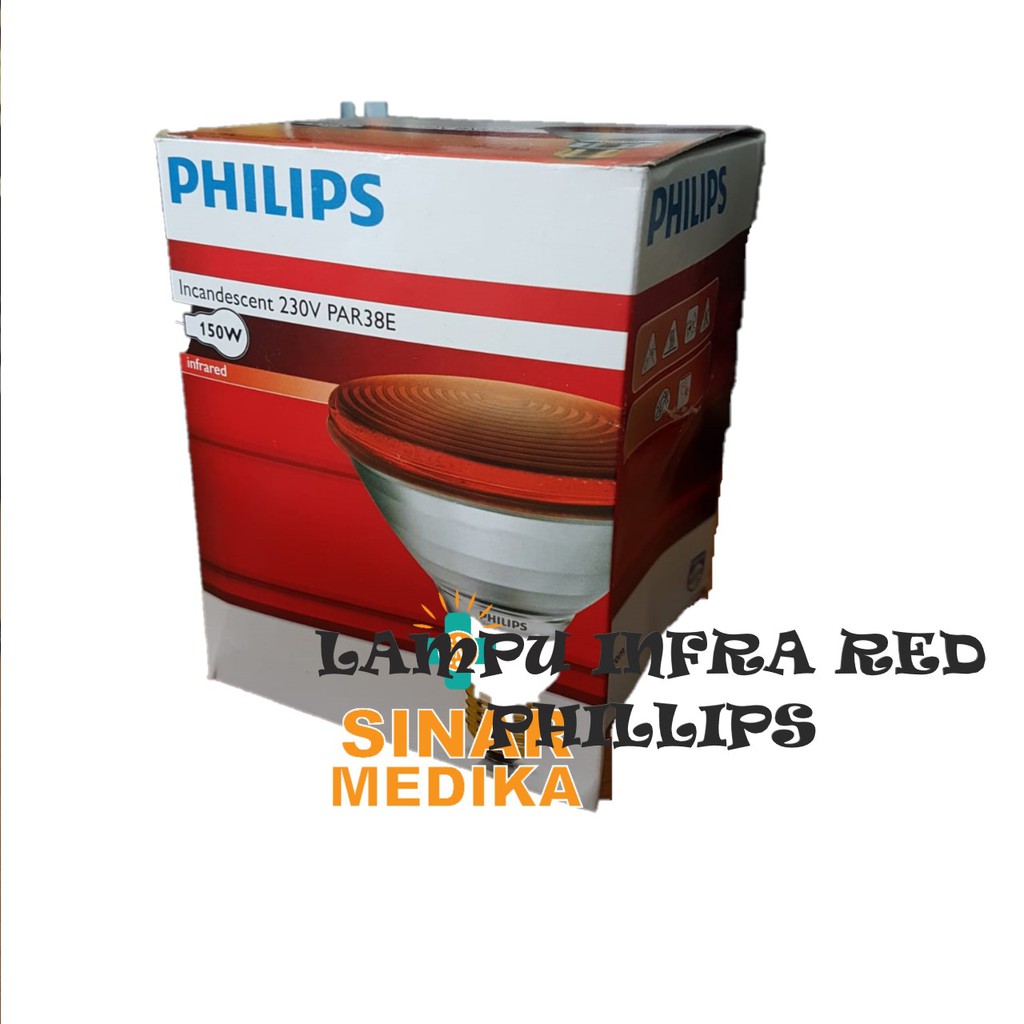 BOHLAM LAMPU INFRA RED PHILLIPS PHILIPS 100 / 150 WATT . INFRARED . INFRA MERAH UNTUK BEURER