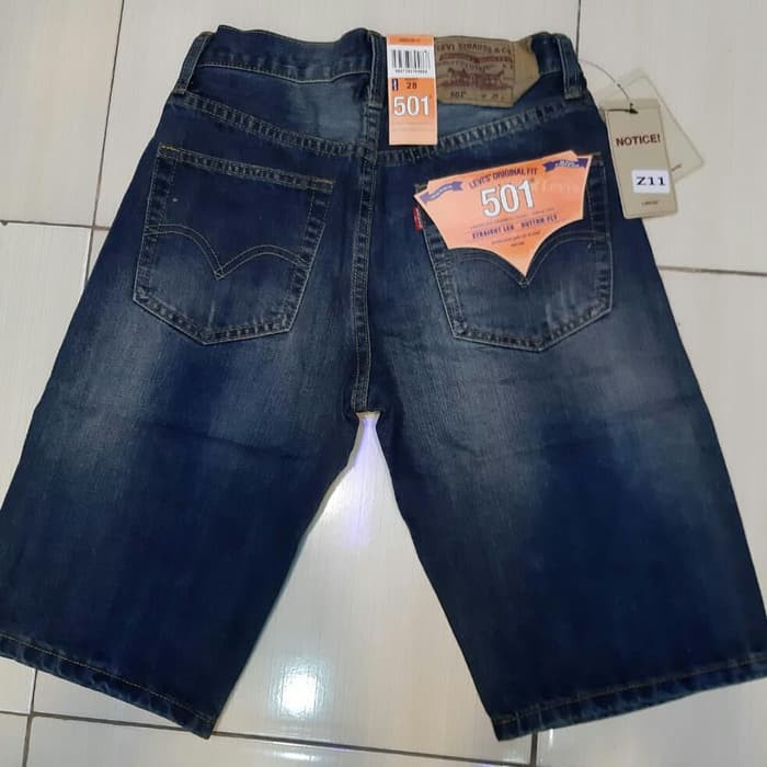 NEW FB CELANA JEANS PENDEK LEVIS ORIGINAL IMPOR - LEVIS SCRATCH DARK BLUE
