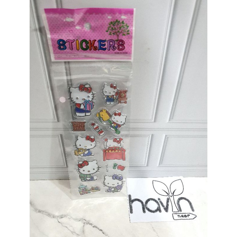 sticker anak/stiker fancy/STICKER 3D METALIK/tempelan-Helokitty