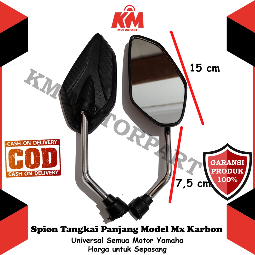 Spion Motor Variasi Yamaha Jupiter Mx Tangkai Panjang Universal Yamaha NMax Mio Lexi Aerox Dll