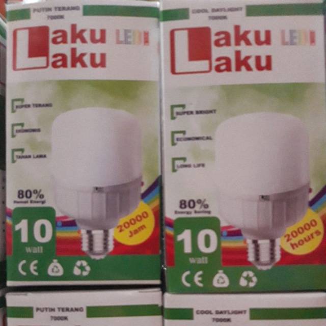 (GRATIS BoubleWarp) Lampu Led 10 Watt Kapsul Putih Super Teran