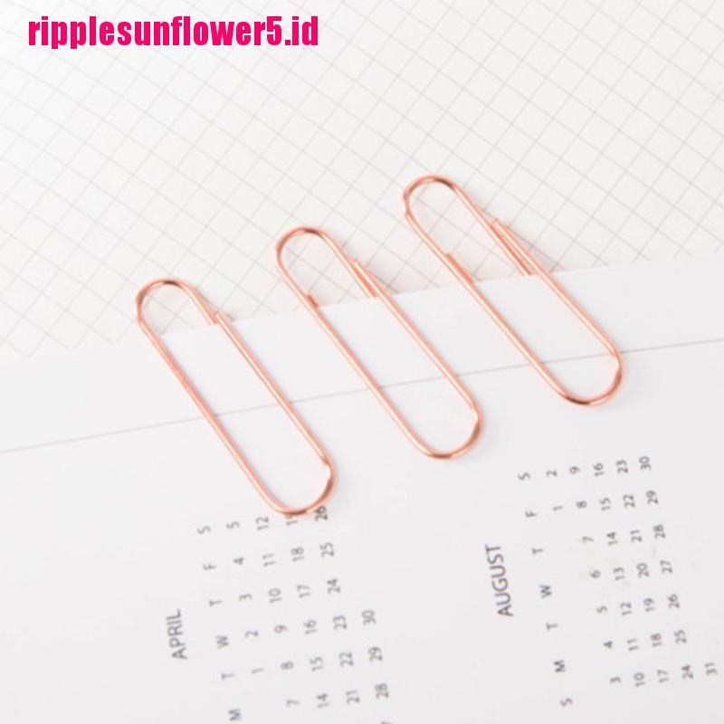 120pcs Pembatas Buku Bahan Metal Warna Rose Gold