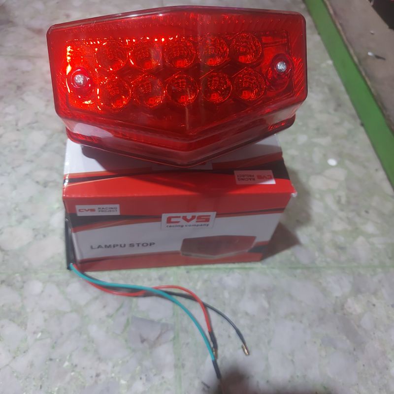 STOPLAMP ASSY RXKING LAMPU BELAKANG RX-KING NEW LED 10 MATA + RETENG