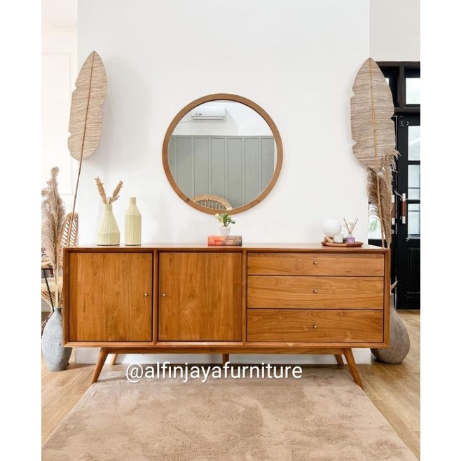 BUFET MINIMALIS KAYU JATI / BUFET TV UKURAN 180X45X75