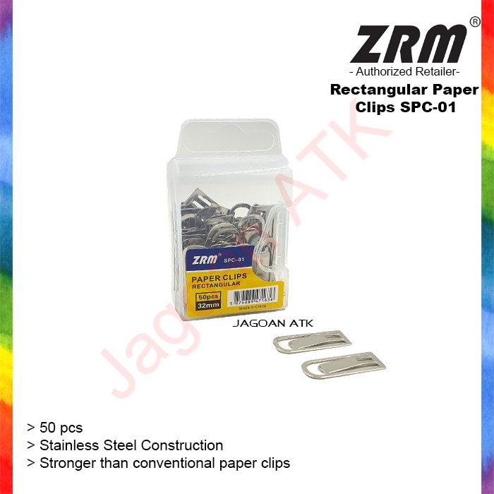 

Paper Clip Super Kuat 32mm Rectangular/Persegi Panjang ZRM Paper Clip SPC-01