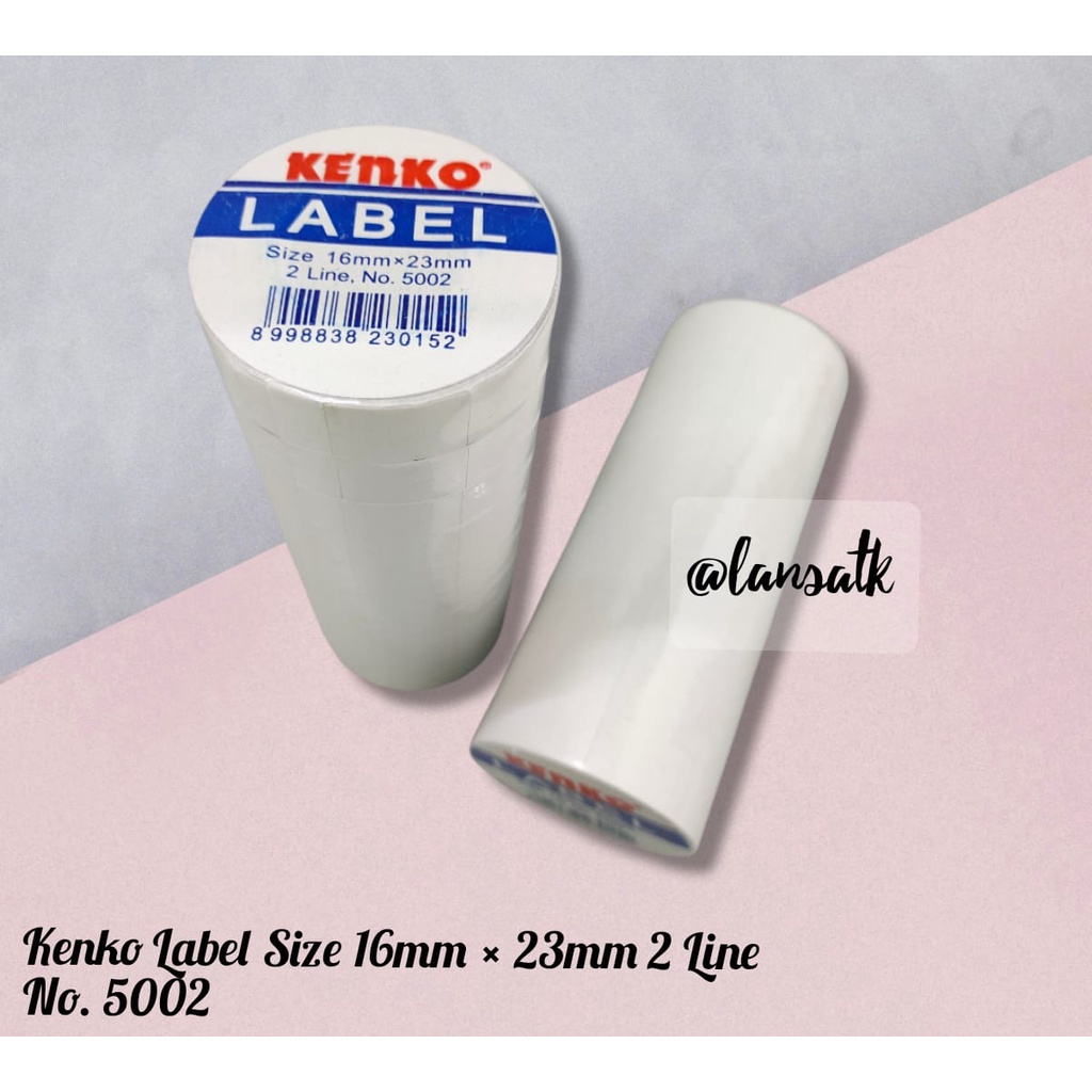 

KENKO LABEL SIZE 16MM X 23MM 2LINE NO.5002 (30152)