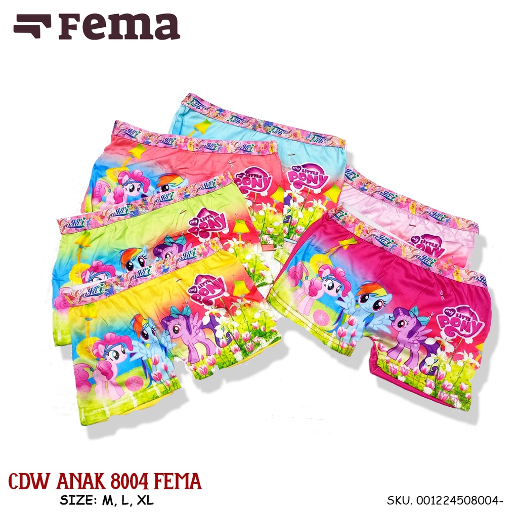 FEMA Official Shop Ecer 1 pcs Celana Dalam Segiempat Anak Cewek Aneka Motif Princess/ Cowok Superhero