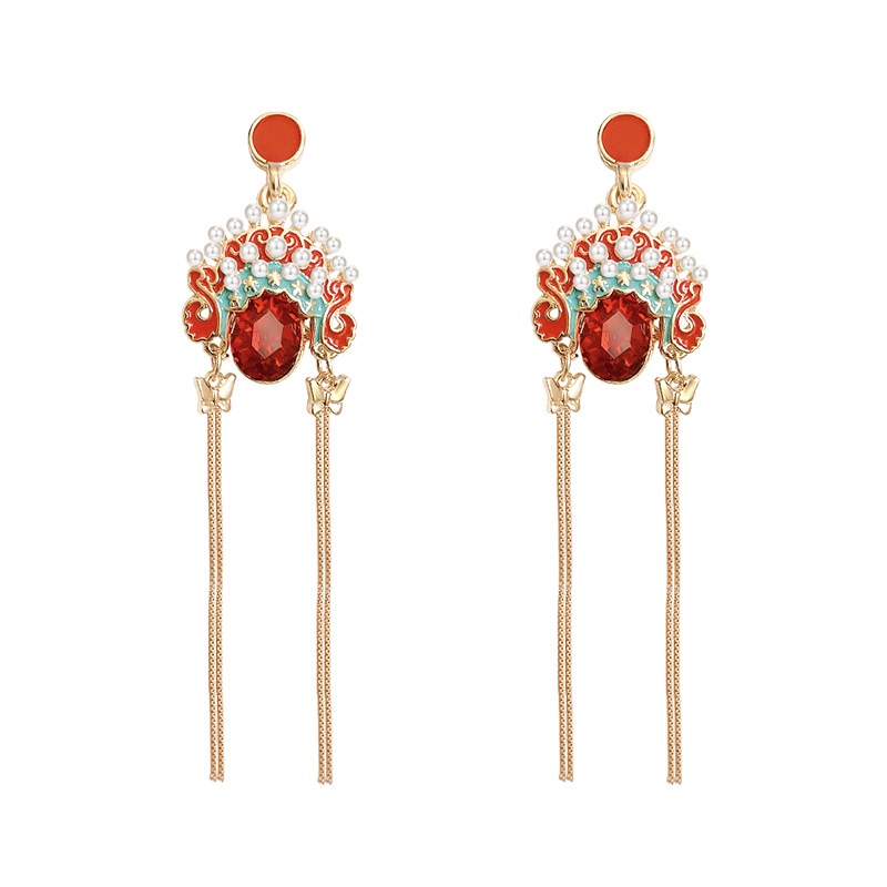 Shuling Fashion Wanita Anting925 Perak Jarum Anting Panjang Retro Mutiara Rumbai Drop Earrings Collection