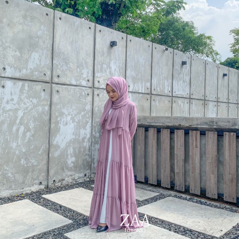 Zaa fashion- Azalea Abaya Outer / Gamis outer / Dress outwear / gamis ceruty babydoll