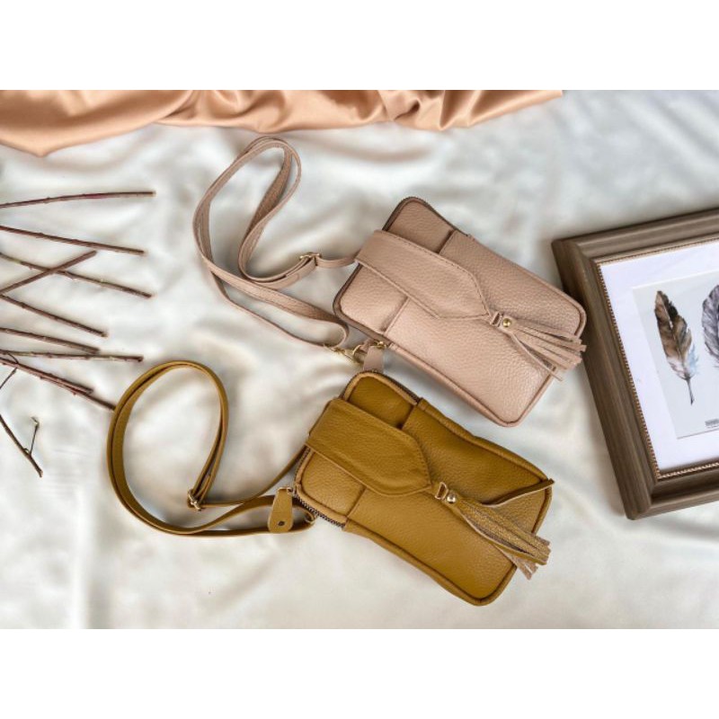 SLINGBAG MINI / SLING PHONE CASE / SLING BAG MINI / TAS PAPIRUT KULIT ASLI SUKAREGANG GARUT