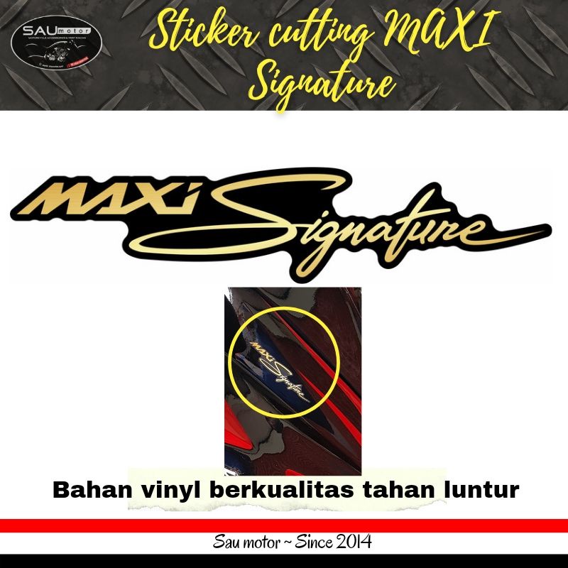 Saumotor Sticker Maxi Signature Nmax Stiker Vinyl Sticker Cutting Maxi Signature Yamaha Nmax