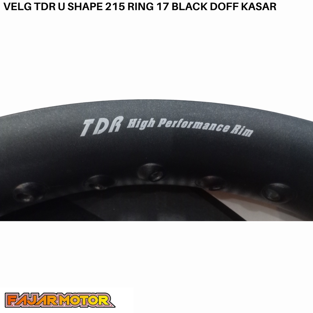 PROMO VELG TDR U SHAPE 215 RING 17 BLACK GOLD