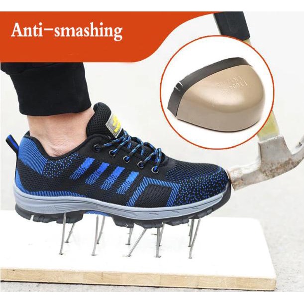 SEPATU SAFETY PRIA ujung besi ANTI PAKU SAFETY SHOES ringan murah sneaker safety sporty IMPORT
