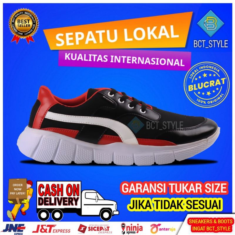 Sepatu Cowok Keren Sneakers Sneaker Pria Casual Running Sport Murah