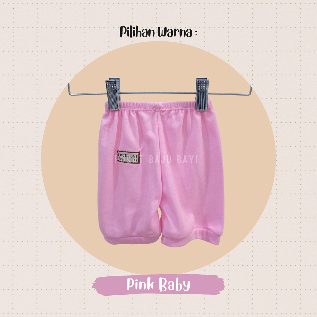 Celana Pendek Bayi Size 0 - 3 Bulan merk SNI EXCELLENT 77 - PINK SERIES