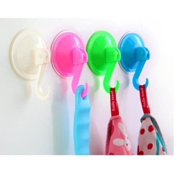 SUCTION HOOK Kait Handuk Kamar Mandi Dapur Vacuum gantungan hook